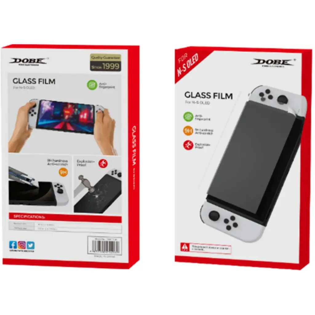 Dobe Vidrio Templado Nintendo Switch OLED 9H